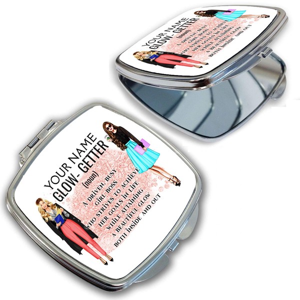 BRGiftShop Personalized Custom Name Glow Getter Strong Woman Inspirational Motivational