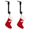 Runmeihe 4 Pack Christmas Stocking Hangers For Fireplace, Metal Hooks