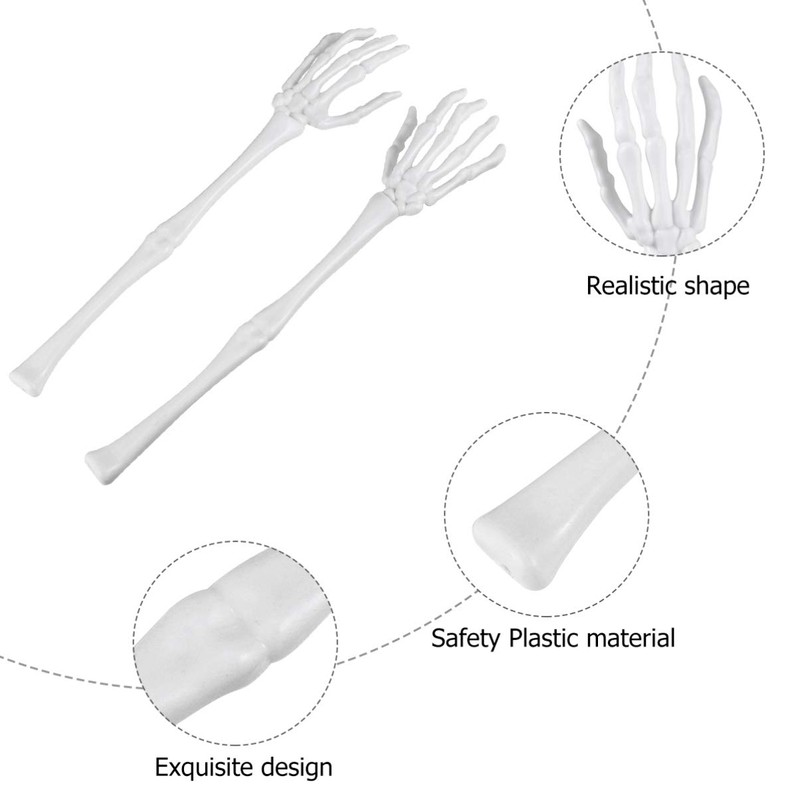 PRETYZOOM 2pcs Creative Claw Salad Tongs Simulation Skeleton Salad Tongs