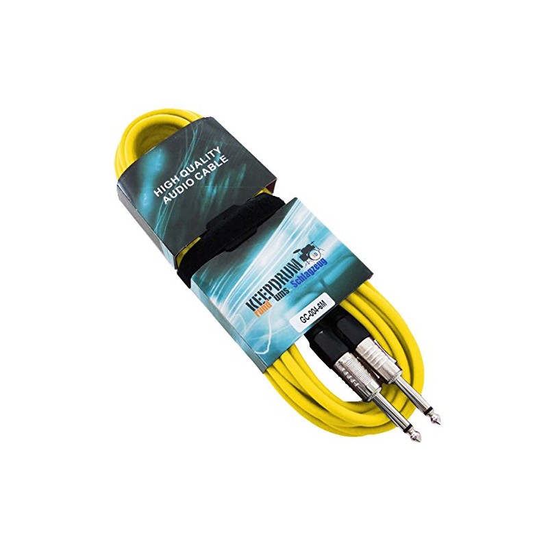 Keepdrum GC 004 YW Yellow 6 m Instrument Cable Jack
