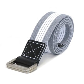 SwingPlus Gevalt Belt, Center Line Collar Double Ring Belt, Cloth Belt, Casual, Made in Japan, All Seasons, Adjustable Size, One Size Fits Most, Men's and Women's, white