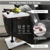 BeGyoku C Table End Table Adjustable Height,Couch Tables That Slide