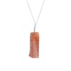 GEMKORA Real Sunstone Raw Crystal Pendant Necklace, Rough Stone, Healing