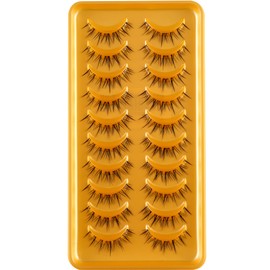 10 Pairs of 3D False Eyelashes That Look Like Volume Eyelash Extensions, 3D Fluffy Strip Eyelashes, D Curl Lash Strip (SX010)