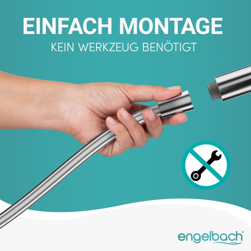 Engelbach® Plastic Shower Hose 1.25 m – Shower Hose with