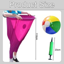 Granny Pants Game, Granny Pants Outdoor Game, Granny Pants Yard Game Set, Hilarious Party Game for Backyard Gatherings, Family Reunions and Team Activities(1 PCS Pant, 2 Balls, 1 Random Color Pump)