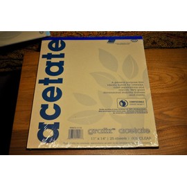 Grafix Biodegradable Clear Acetate 11" x 14" 0.003" Thick 25-Sheet Pad