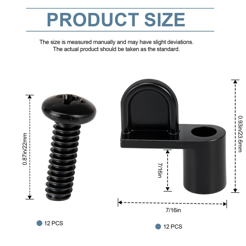 7/16 Inch Window Screen Clip with 12 Screws, Storm Door