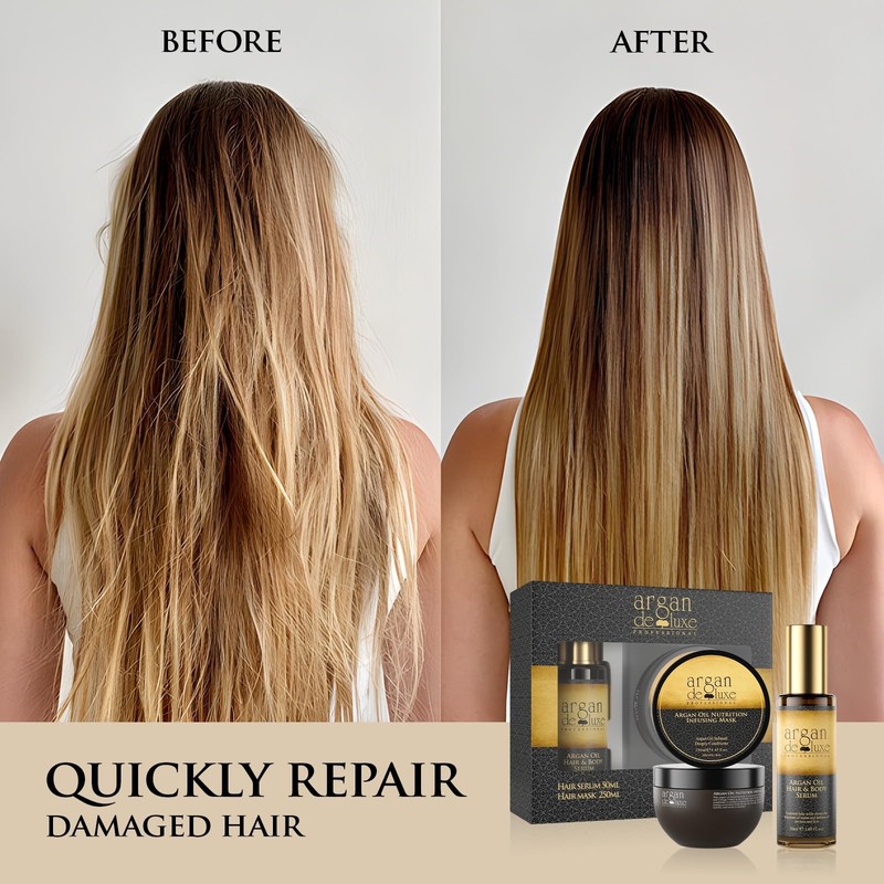 Argan Deluxe Professional Hair Care Set, Argan Oil Serum 50ml