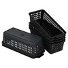 Ewingger 6 Pack Slim Plastic Storage Baskets, Small Desktop Baskets,