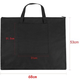 A2 Art Carry Bag Folding Canvas Art Portfolio Carrying Bag Waterproof Drawing Board Bag for Painting Sketching Portable Art Supplies Tote Bag for Drawing Board Paints Pencils, black, Classic