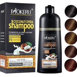Maani Champú Profesional Mokeru Con Aceite De Coco Y Argán Para Teñir El Cabello, 500 Ml Acción Rápida Instantánea Y Larga Duración Para Lograr Tonos 