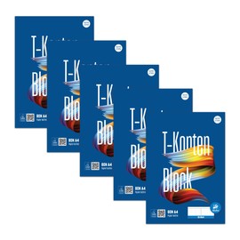 Staufen Style T-Accounts Pad - 5 Pads Each 25 Sheets, DIN A4, 80 g/m², 10 Accounts per Page, Accounts Sheets Accounting