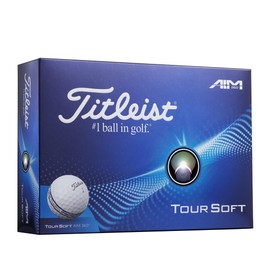 Titleist Tour Soft Golf Ball, White AIM 360, Pack of 12