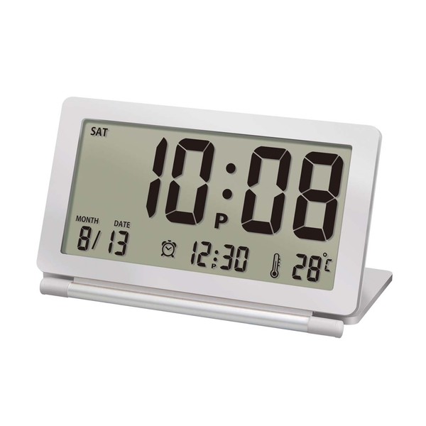 Seiji LS-014WH Alarm Clock Piatto White with Thermometer