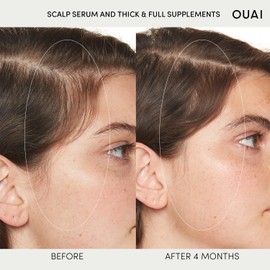 OUAI Scalp Serum - Hair Serum with Red Clover Extract, Siberian Ginseng and Peptides for Thicker and Fuller-Looking Hair - Paraben, Phthalate and Sulfate Free Scalp Care - 60ml