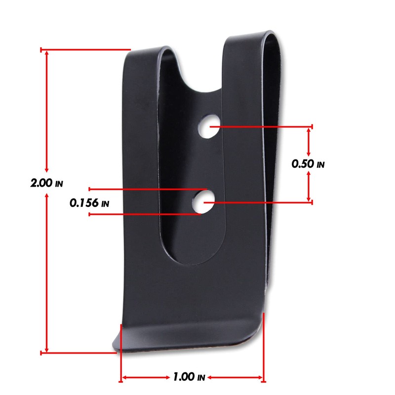 HolsterSmith Universal Metal Belt Clip - fits up to 2.0