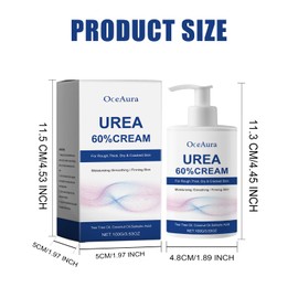 Foot Cream, Foot Cream with Urea, Contains 60% Urea, Provides Deep Moisture and Moisturises, Relieves Dry Skin, Effectively Relieves Skin Itching, Suitable for All Skin Types