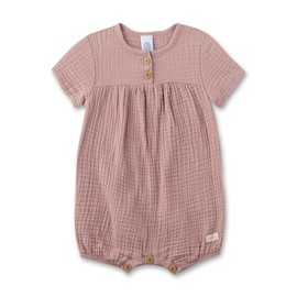 Sanetta Baby Jumpsuit Pink | Practical and Comfortable Player Made of Organic Cotton for Girls Baby Jumpsuit, Silver pink