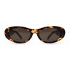 SA106 Mod Womens Narrow Oval Thick Plastic Fashion Sunglasses Tortoise