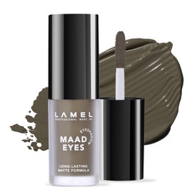 Lamel Lamel Matte Liquid Eyeshadow - Long Lasting Waterproof Eye Tint - Quick-Drying, Hypoallergenic Eye Makeup - Creamy & Smooth Formula - Gray Matte Cream Eyeshadow - Maad Eyes, 403, 5.2ml / 0.17oz