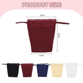 Bettinay 5 PCS Modesty Panels for Low Cut Tops, Lace Cleavage Cover up for Dresses