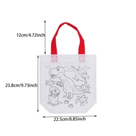 Manwetye 65 Pack Graffiti Goodie Bags for Kids Birthday Party Favors,Color Your Own Tote Bag,Eco Reusable Coloring Carnival Animal Art Party Goodie Bags(40Bags+24Color Pens+1pad)