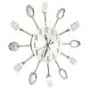 vidaXL Wall Clock with Spoon Fork Design Decorative Wall Clock