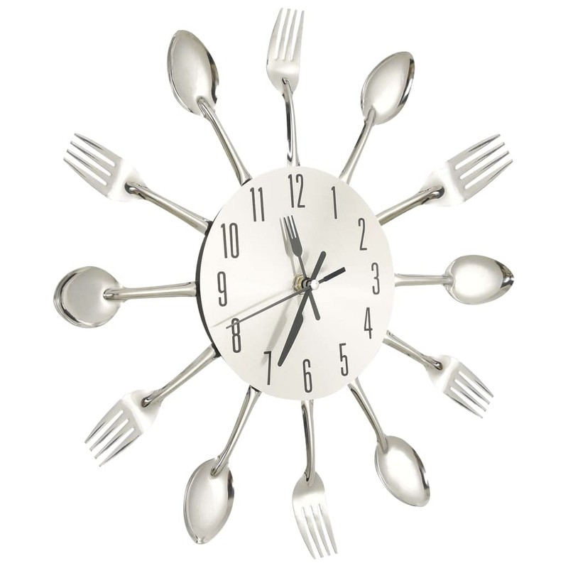 vidaXL Wall Clock with Spoon Fork Design Decorative Wall Clock