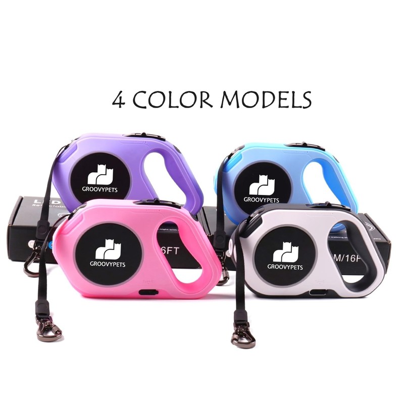 Rechargable Super Bright LED Flashlight Color Streamer Ring Anti-Tangle Retractable