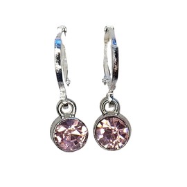 Pink Sterling Silver Earrings