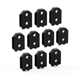 Male Hardware Compatible with Tajima Sef Series, Komeron Aluminum Fixed Mounting Hardware (Black, 10 Pieces)