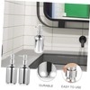 Zerodeko 2pcs Silver Pump Soap Dispenser Refillable Shampoo and Shower