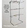 Countertop Peg Hook Display Rack in White 17.75 H x