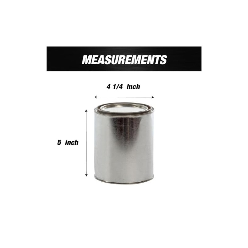 LAUCO Empty Paint Cans with Lids – 32oz, 6 Pack