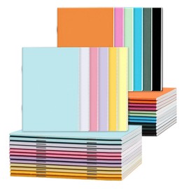 Yoosso Pack of 24 Small Notepad Blank, 9 x 14 cm Notebook Lined Notebook, Pocket Notebook for Family, School, Office (16 Sheets/32 Pages)