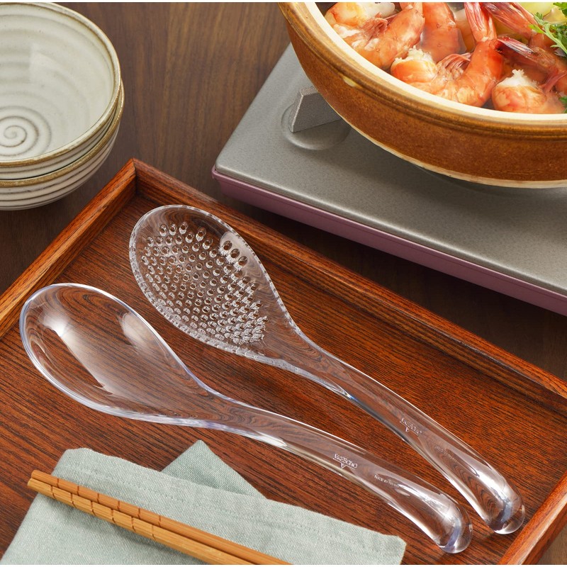 Yoshikawa SJ3474 Ayana Easy to Scoop, Clear Astragalus, Drilled Large