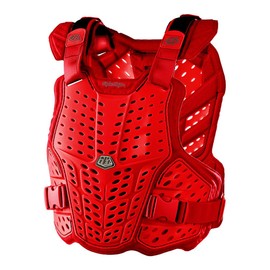 Troy Lee Designs Motocross Motorcycle Dirt Bike Chest and Back Protector for Adult Men Women and Unisex, Rockfight (MD/LG, Red)