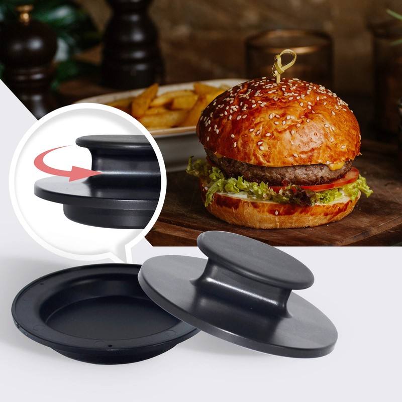 Levivo Burger Press, 5 Pieces, with 50 Sheets of Non-Stick