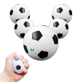 5 Pack Pelotas Fútbol Antiestrés, pequeñas Pelotas Deportivas de Espuma Suave para Alivio ansiedad, desestrés y decoración de Fiestas de niños