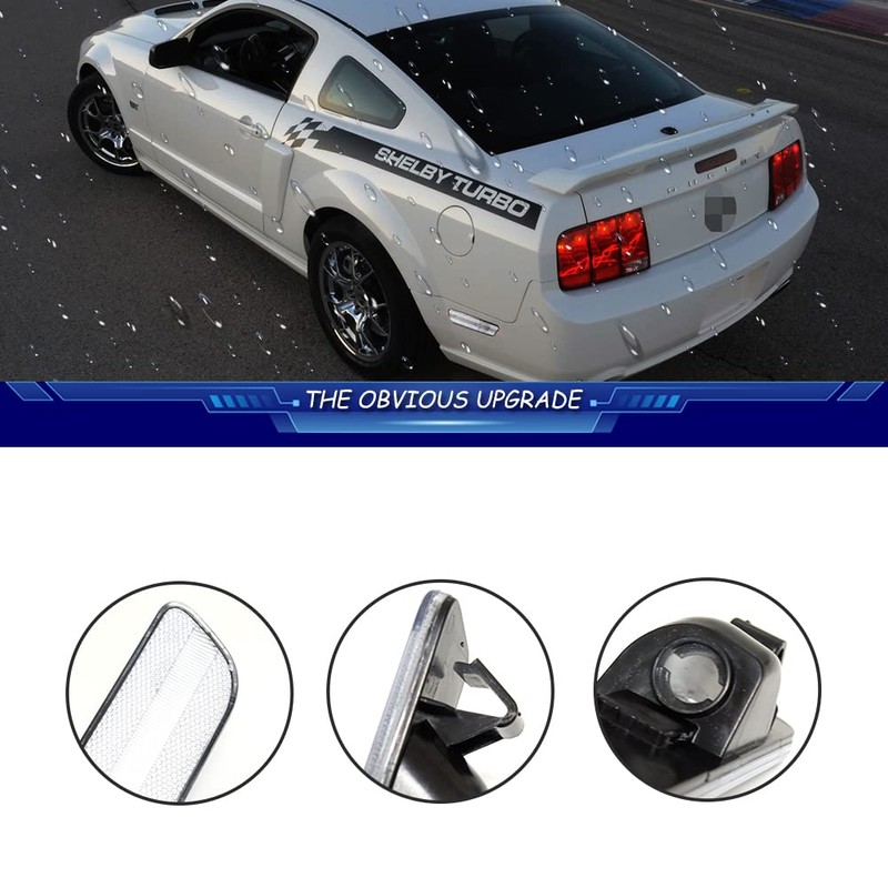 JDMTECH For 2005 2006 2007 2008 2009 Ford Mustang Clear
