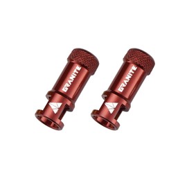 Granite グラナイト Juicy Nipple Valve Cap - with Valve Core Removal Feature - Bicycle Tire Cap Dust Cover (Red)