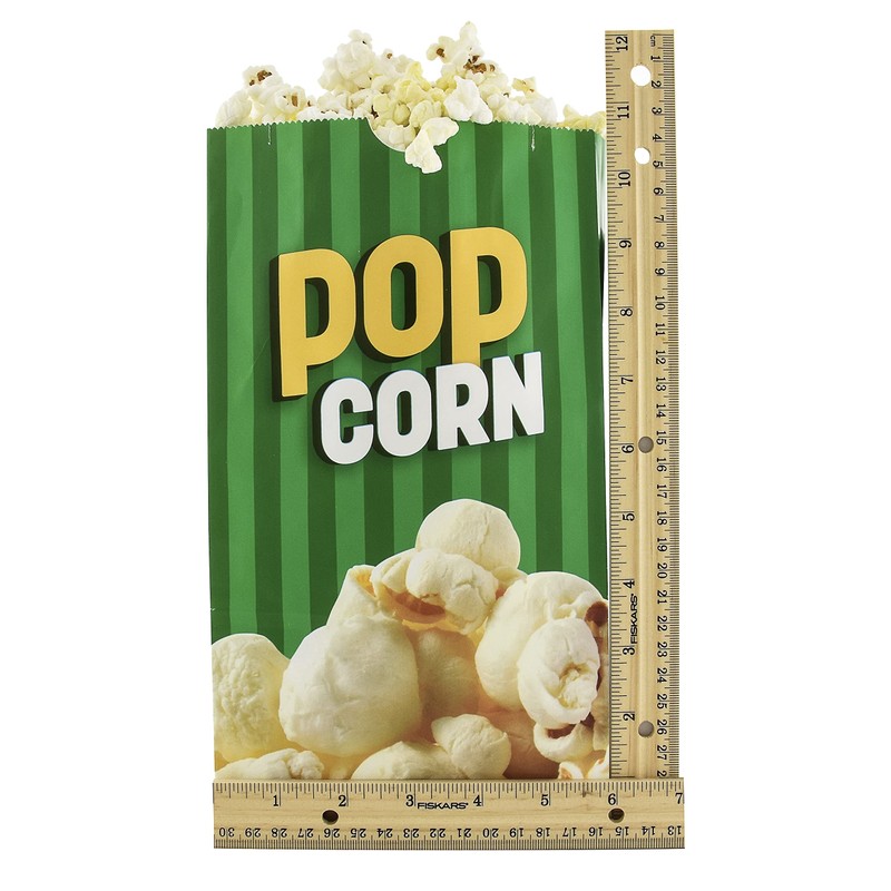 Snappy Flat Bottom Theater Popcorn Bags, 130 oz, 25 Count
