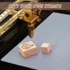BENECREAT 20Pcs Rubber Stamp Set Blank Hard Wood Stamp Mounts