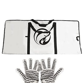 BTG Gear Insulated/Thermal Waterproof Fish Kill Bag Cooler/Freezer in black, Extra Large 63"x27" wide, For Fishing/Boats with FREE fish gloves