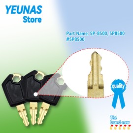 5P8500 5P-8500 Ignition Keys Replacement for CAT Caterpillar Loader Excavator Dozer and Heavy Equipment 5P 8500 2462641 (5 Pack)