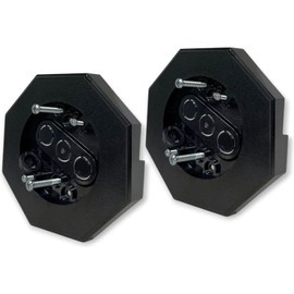 iMBAPrice IMBA-8141-2 Black (UL Listed) Vinyl Vertical Siding Lamp Octagon Mounting Kit with Built-in Electrical Box for 1/2 Inch (0.5") Outdoor Vertical Siding Lap, 2-Pack