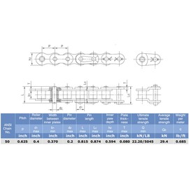 #50 Roller Chain Connecting Links (10 Pack)