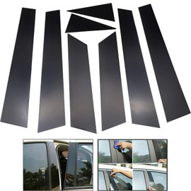 SecosAutoparts 8Pcs Glossy Black Window Pillar Posts Door Trim Anti Scratch Window Molding Door Trim Glossy Black Cover Set Compatible with Nissan Altima 2013 2014 2015 2016 2017 2018(Piano Black)