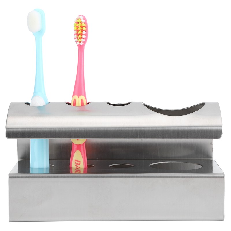 304 Stainless Steel Toothbrush Toothpaste Holding Stand Storage Bracket for